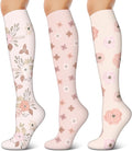 3 Pairs Compression Socks for Women & Men 15-20 mmHg- Best Support for Nurses, Running, Hiking, Recovery & Flight Socks by KXOVT