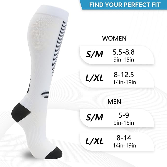 fenglaoda Compression Socks for Women Men 3 Pairs Graduated Compression Support Circulation Socks for Nurses - Image 4