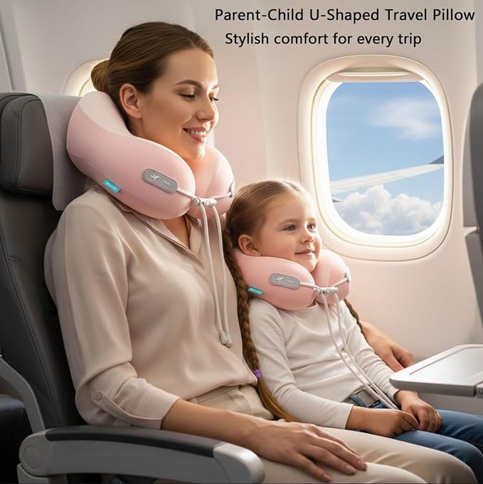 Travel Pillow with New Cool Material,Neck Pillow for Traveling 100% Pure Memory Foam,Travel Neck Pillow with Zipper Box, Airplane Pillow for Traveling,Travel Essentials (Kids Pillow-Grey) - Image 8