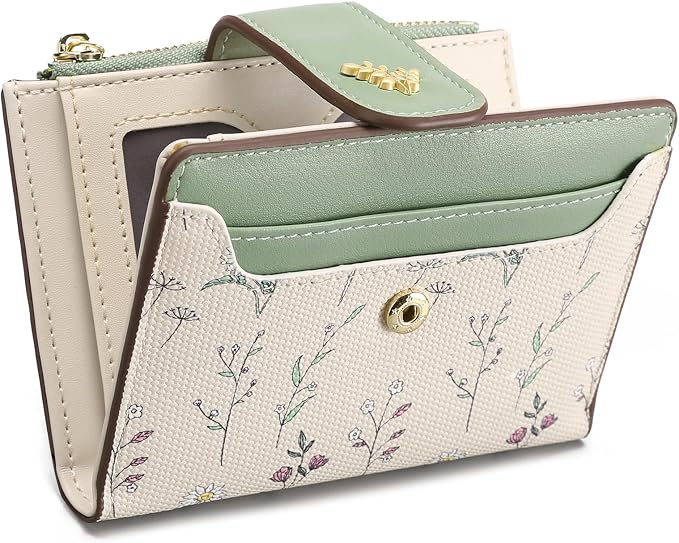 GAEKEAO Small Wallets for Women RFID Blocking Leather Bifold Zipper Pocket Wallet Credit Card Holder with ID Window - Image 8