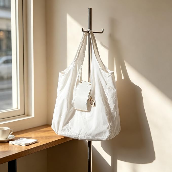 Foldable Keychain Tote Bag - Large Capacity Portable Shopping Bag - Reusable for Daily Use - Image 7