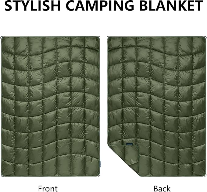 Camping Blanket, Puffy Blanket Lightweight Windproof Water Resistant for Outdoors,Hiking, Backpacking,Beach,Car,Picnic,Stadium - Image 2
