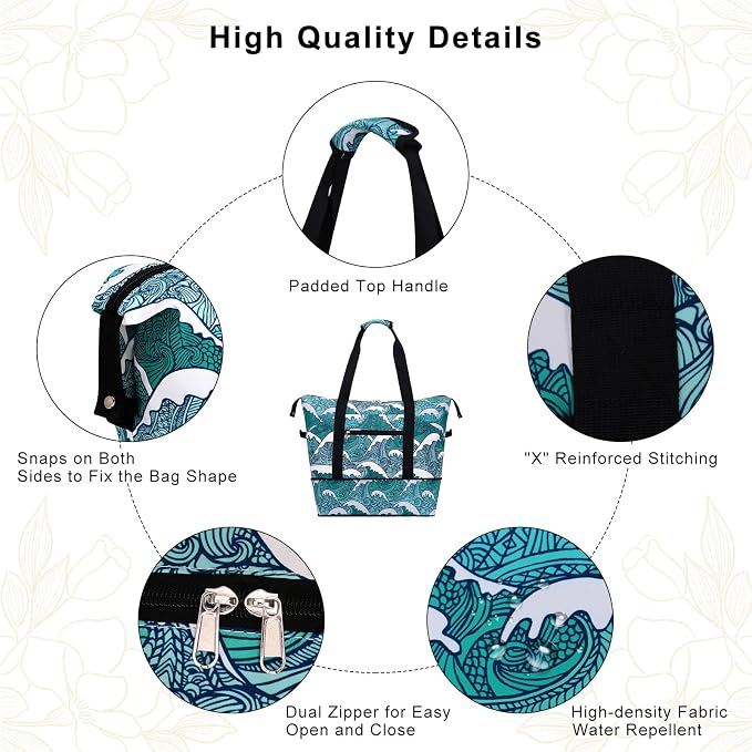 Expandable Duffel Bag for Women with Trolley Sleeve/Wet Pocket Weekender Travel Tote Large Carry On Overnight Luggage - Image 5