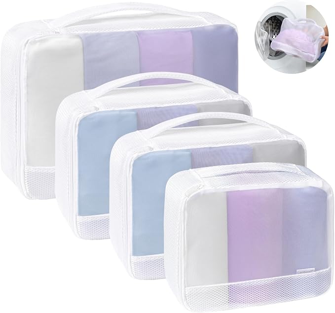 Cambond Mesh Packing Cubes for Travel Women - Lightweight Travel Bags Luggage Packing Organizer Travel Cubes for Suitcase with Handle by Cambond
