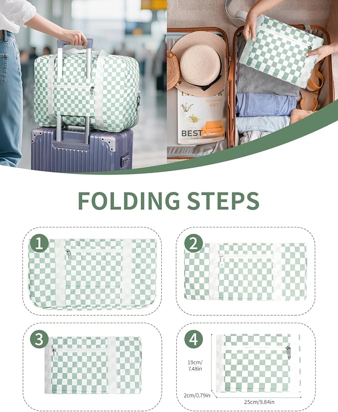 For Spirit Airlines Personal Item Bag Foldable Travel Duffel Bag Tote Carry on Luggage Duffle Overnight for Women and Men - Image 6