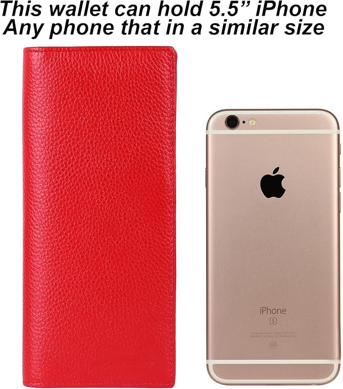 Ultra Slim Thin Leather Women Wallet RFID Blocking Credit Card Holder Bifold Long Ladies Billfold - Image 5