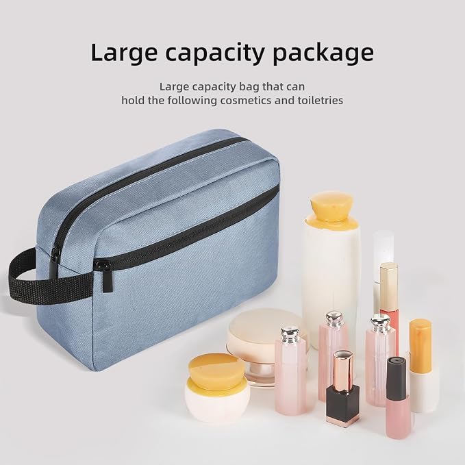 Icramsy Travel Toiletry bag Toiletry bag for women men Hanging Cosmetic bag Travel accessories for Women Men (Blue) - Image 5
