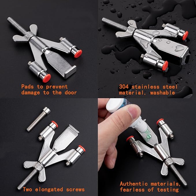 Portable Door Lock Home Security Hotel Door Locks (Silver Wing) - Image 5