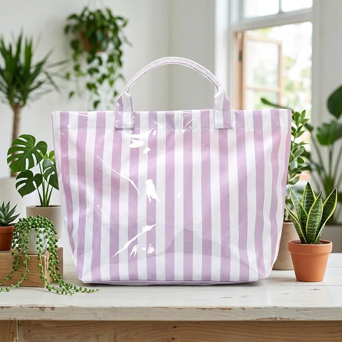 Lushandy PVC Tote Bag for Women Jelly Beach Bag Top Handle Hobo Handbag | Water-Resistant, Wipe Clean, Lightweight - Image 6