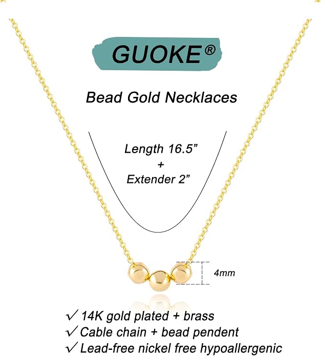 Gold Necklace for Women, Dainty Charm Pendant Necklace Jewelry Gift | 14K Gold Plated, Cute, Delicate, Adults, Non Tarnish, Hypoallergenic, Accessories - Image 6