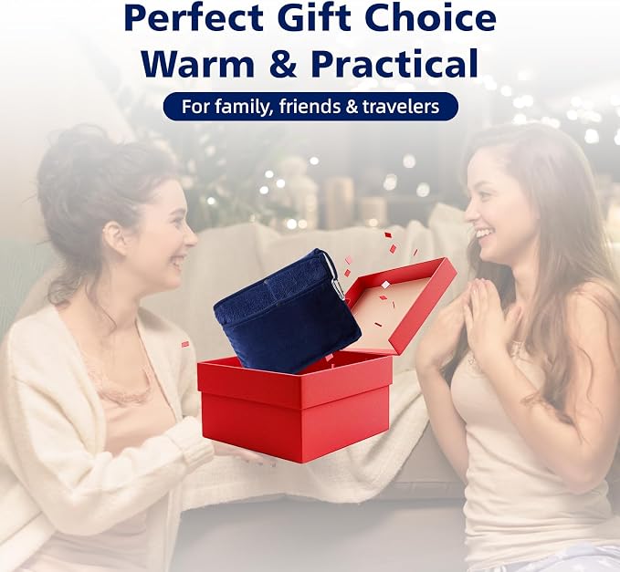 Packable Travel Throw Blanket, Navy Blue | Soft lightweight wearable travel accessory with carry pouch, airplane blanket, road trips, office naps,outdoor camping - Image 9