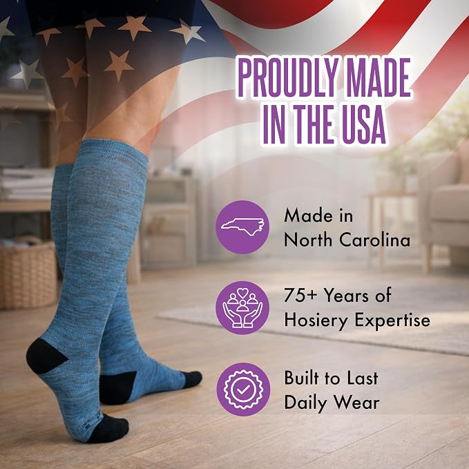 Crazy Compression Socks, Comfortable Support Socks for Recovery, Travel, Hiking, and Long-Hour Comfort w/Fun Designs - Image 6