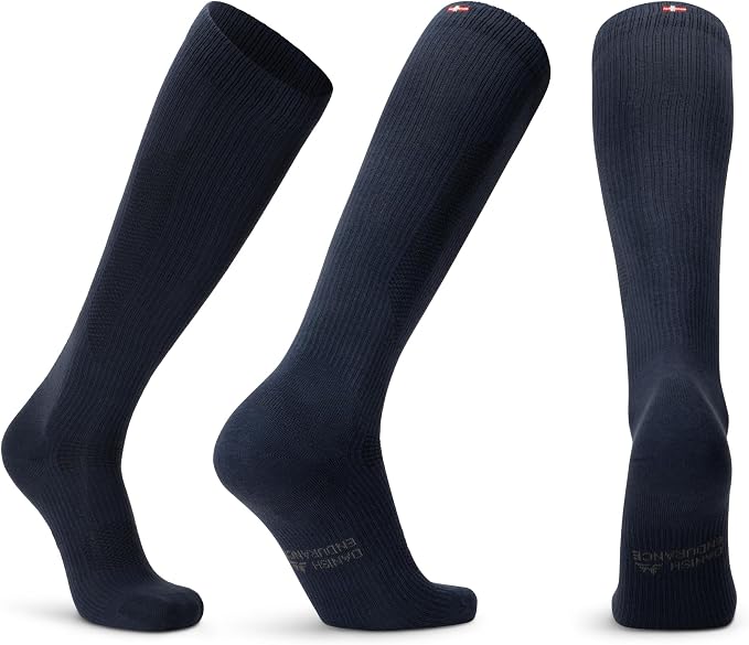 DANISH ENDURANCE Light Compression Socks, 14-18 mmHg, 1 & 3-Pack | Light Compression Socks, Organic Cotton Blend, 14-18 mmHg Graduated Support for Work, Travel & Everyday Comfort, Unisex by DANISHENDURANCE