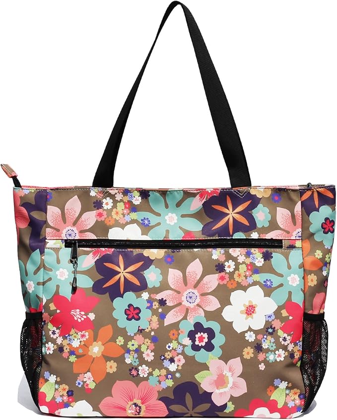 ESVAN LARGE BEACH BAG Water Resistant Lightweight 20 inch Women Oversize Tote Bag for Gym Beach Travel Pool Yoga Nurse - Image 7