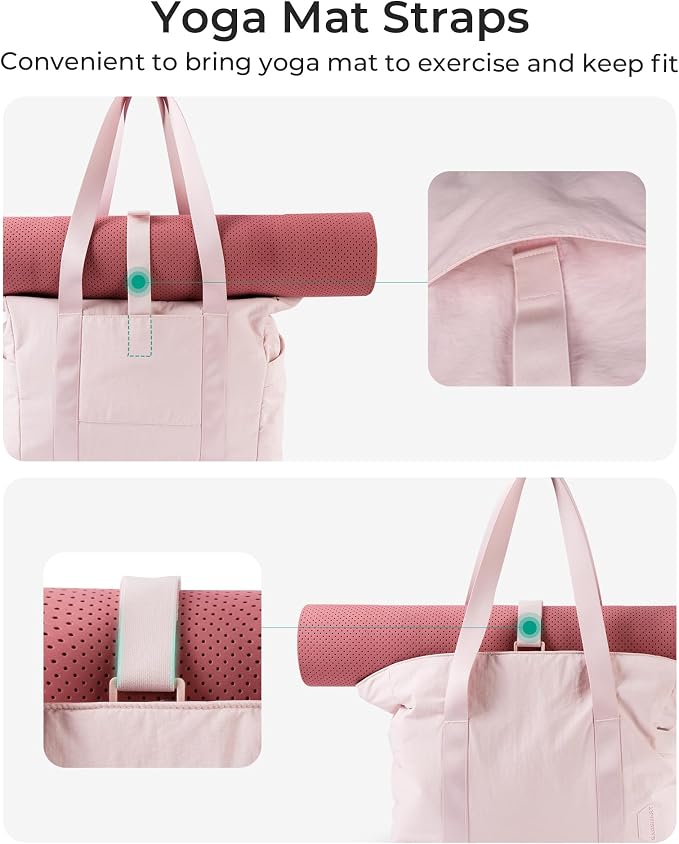BAGSMART Tote Bag for Women, Tote Bag with Zipper Work Tote with Compartments Nurse Shoulder Hanbag for Travel, Gym - Image 4