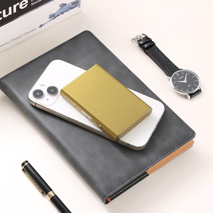 Stainless Steel Credit Card Wallet RFID Blocking Metal Case Pocket Business Card Holder for Women and Men - Image 7