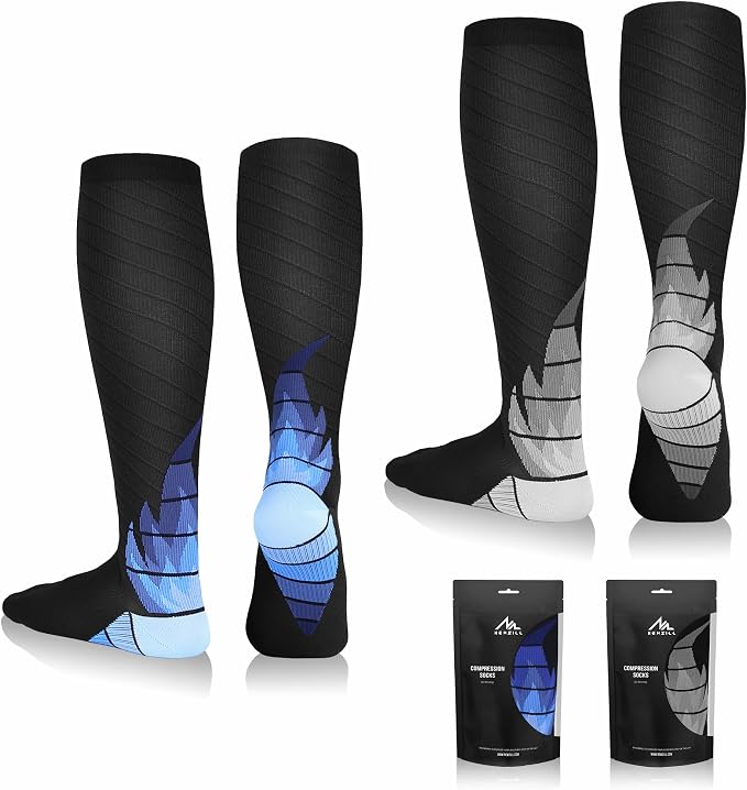 NEWZILL Medical Compression Socks for Women & Men, 20-30 mmHg Knee-High Support for Circulation, All-Day Comfort for Work Travel Running Cycling and Fitness by NEWZILL