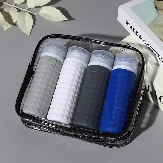 Travel Bottles for Toiletries, TSA Approved Travel Size Containers, Leak Proof Silicone Shampoo Bottles, Small Toiletry Containers with Clear Bag for Shampoo Conditioner Lotion - Image 9