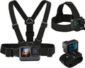 3 in 1 Accessories Set for GoPro Hero 13 12 11 10 9 8 7 6 5 4 3 Black, Chest Mount Harness/Head Strap Mount/ 360°Rotating Wrist Strap, Adjustable Flexible Accessories Kit by Capturinglifesadventures