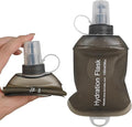 150ML Soft Flask, TPU Collapsible Soft Water Bottle for Hydration Pack, Running Vest, Leak-Proof Folding Water Bottle for Hiking Cycling Climbing Jogging- 1Pcs, Grey by Unknown