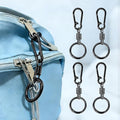 Oiissuz Zipper Clips Anti Theft Double Opening Small Zinc Alloy Carabiner Clips, Europe Travel Safety for Women, Easy to Use Suitable for Crossbody Bag, Backpack & Luggage, 4pack by Unknown