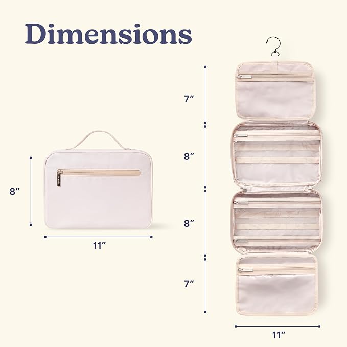 VANDEL Waterproof Hanging Toiletry Bag [TSA-Approved] Cosmet Travel Bag | Makeup Case Toiletries Organizer, Hanging Makeup Organizer Bag, Cosmetic Travel Bags for Women, Waterproof Zippers - Image 7