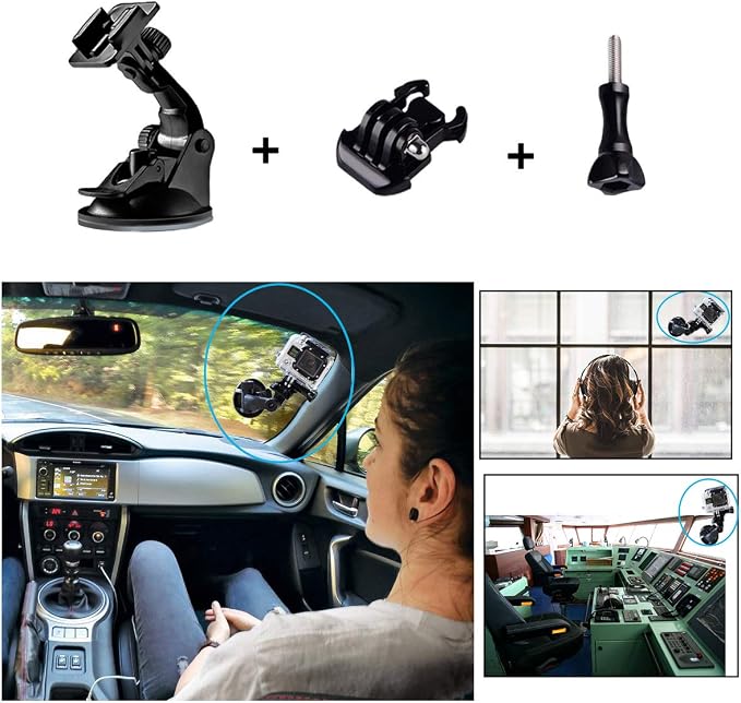 Suptig Accessories Kit Compatible for Gopro Mission Gopro Hero 13/Hero12/11/10/9/8/7/6/5/4/3/2/Session gopro Max2 Gopro Fusion DJI Action 6/5pro/5/4/3, Insta360 X5/X4, AKASO Action Camera Accessories - Image 4