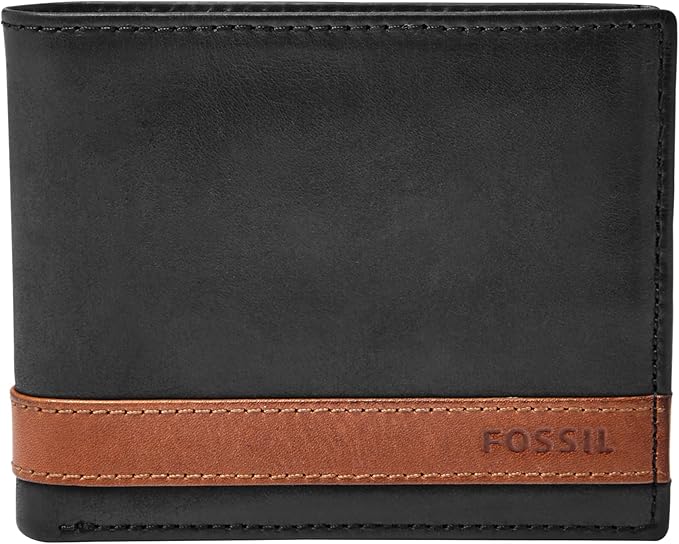 Fossil Men's Quinn Leather Bifold with Flip ID Wallet, Men's Leather Wallet, Black by FossilWatches