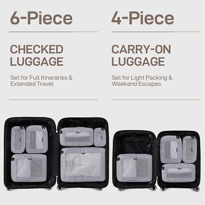 EPICKA TripCozy Compression Packing Cubes, 4 Set, Grey | Durable Expandable Travel Organizer Bags with Mesh Tops for Space-Saving Storage of Clothes & Accessories in Luggage - Image 7