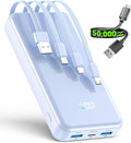 YILANS Portable Charger 50000mAh, 22.5W Power Bank with Built-in 4 Cables | Charges 6 Devices, Fast Charging Travel Essential, External Battery Phone Pack for iPhone 17-12, for Samsung/Android/iPad by YILANS