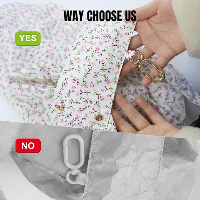 Foldable Keychain Tote Bag for Women,Reusable Mini Travel Grocery Bags | Waterproof Packable Handbag with Key Ring for Daily - Image 4