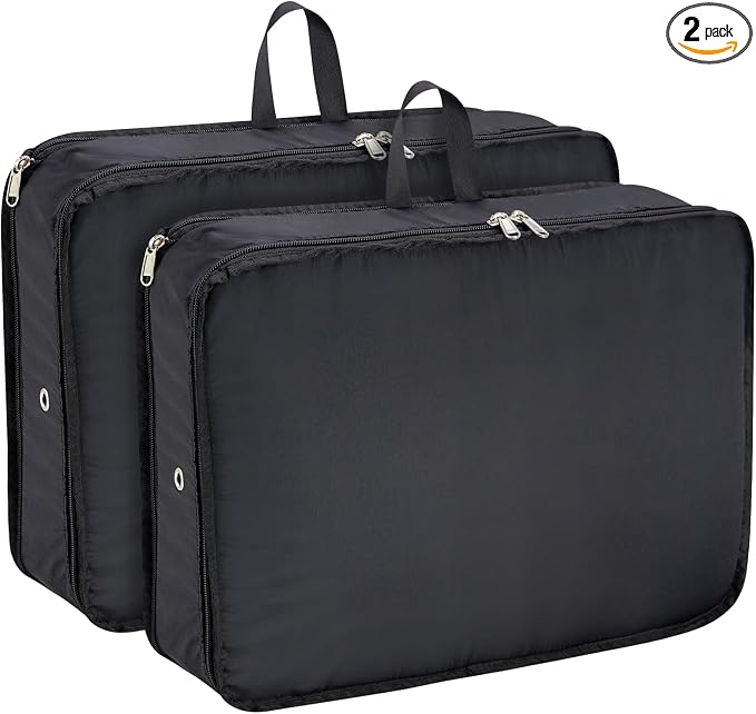 Packing Cubes for Travel Packing Organizers Compression Travel Cubes, Black | Compression Packing Cubes Luggage Suitcase Organizer Bags Compression Bags for Travel Accessories by CALACH