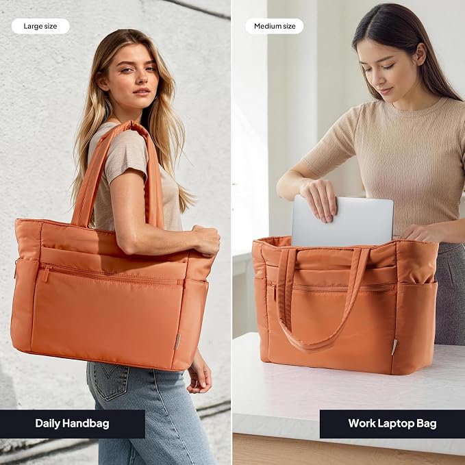 TOPEAST Tote Bag for Women Puffer Travel Carry On Bags with Laptop Compartment & Cup Holder Work Tote for Weekend Overnight - Image 7