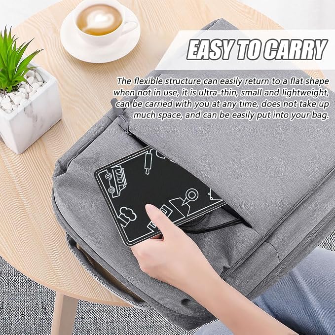Airplane Phone Holder Flexible Flight Cell Phone Holder and Flexible Tablet Stand Airplane Travel Essential Accessories for Most Smartphones, Tablets(Color:Black) - Image 6