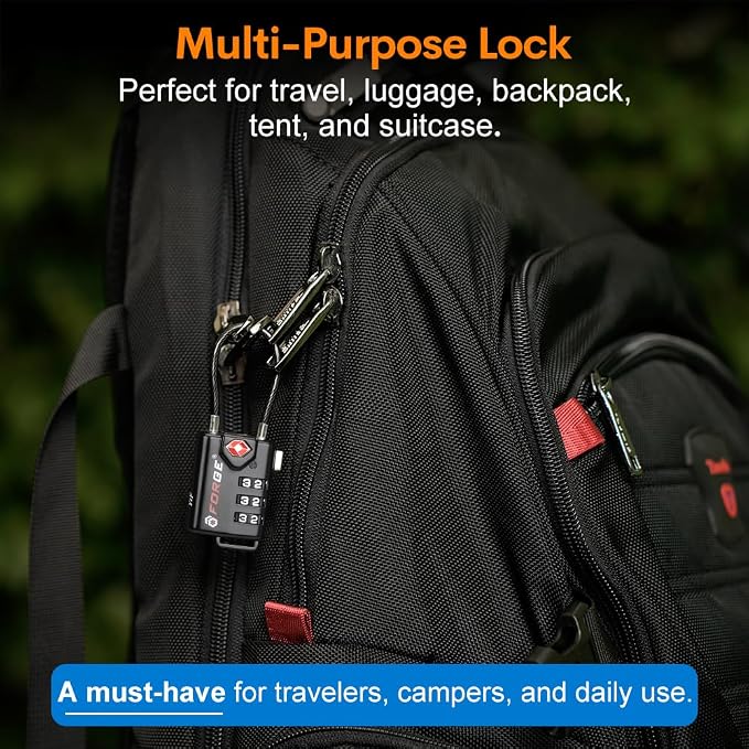 Open Alert TSA Approved Luggage Locks, 6 Pack, Easy Read Dials with Alloy Body. - Image 9