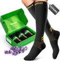 Compression Socks for Men Women 3 Pairs, Compression Stockings, Fragrance Flight Socks for Nurse,Pregnancy,Travelling, Runing, Circulation by Wakefeet