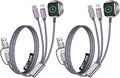 2Pack Travel Essentials,Multi Charging Cable for Apple Watch Charger Gray | 4FT for Airplane Gadgets RV Essentials for iWatch Ultra/10-2/iPhone 17-11/Samsung S25-S20,airPods,Car by Autallgee