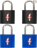 Safe Skies Keyed Alike TSA Lock 4-Pack, Black+Blue | 4 Locks, 8 Keys Total | Black & Blue Set | TSA Safe Skies Approved | Great for Small Families | 90-Day Warranty by Unknown