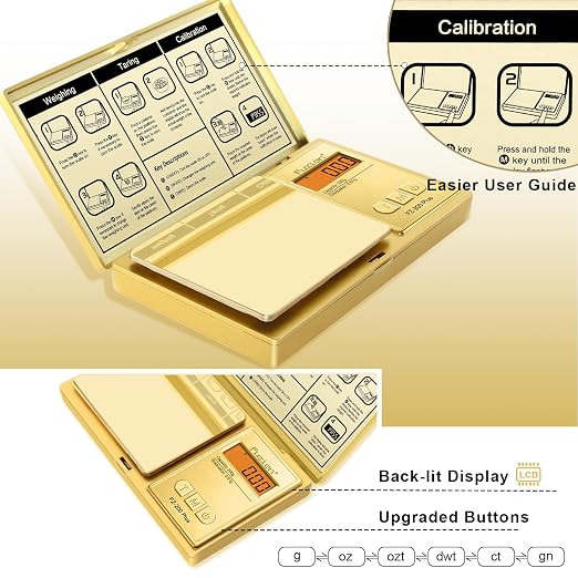 Fuzion Digital Pocket Gram Scale 0.01g x 200g - Jewelry Scale with Tray | Easy of Use, Tare Function, 6 Modes Ounces Grains, Batteries Included, Mini Scale for Jewelry, Coins, Herb, Small Food - Image 2
