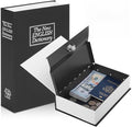 KYODOLED Diversion Book Safe with Key Lock, Secret Safe Metal Lock Box, Money Storage Collection Box, 9.5" x 6.2" x 2.2", Black Large by KYODOLED