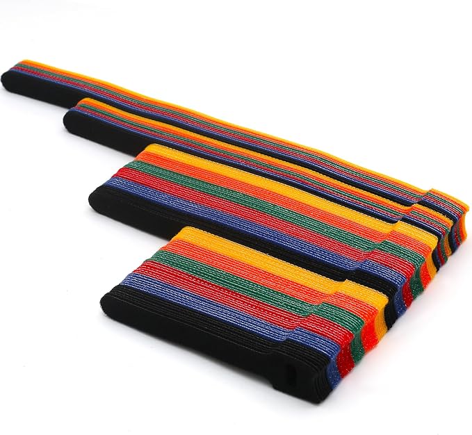 102 Pcs Cable Ties, 4+6+8+10 inch Reusable Multi-Colour Cable Ties Wire Ties Cord Organizer Cable Organizer Adjustable Cable Management for Cable Management by suyncyi
