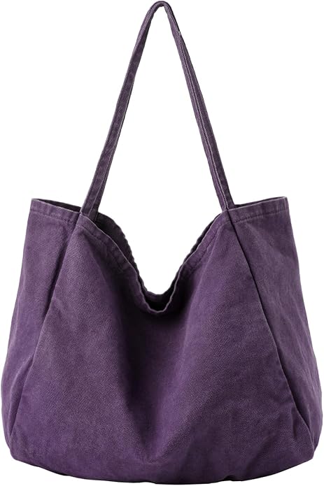 Canvas Tote Bag for Women Large Hobo Shoulder Bag for Work Travel Casual Message Bag Tote Purse handbags by YAVCOOL