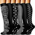 Copper Compression Socks for Women & Men (6 pairs) - Best Support for Nurses, Running, Hiking, Recovery by BLUEENJOY