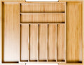 Simple Trending Expandable Bamboo Kitchen Drawer Organizer, Natural | Adjustable Silverware Organizer with 9 Compartments, Practical Utensil Cutlery Tray for Flatware, Flexible Storage by SimpleTrending