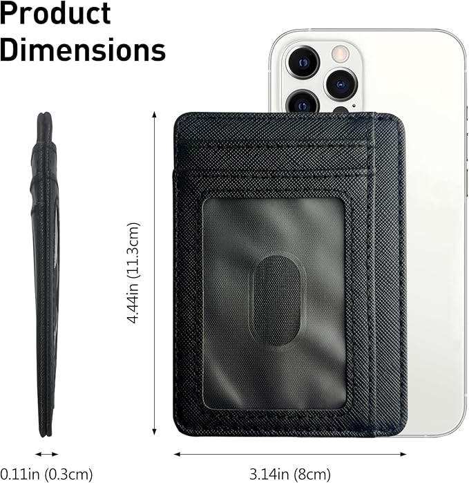 Slim Minimalist RFID Blocking Leather Wallet for Men and Women – Front Pocket Wallet, Compact and Stylish - Image 7