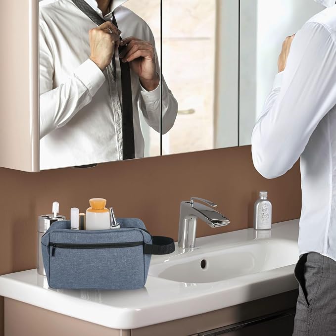 Icramsy Travel Toiletry bag Toiletry bag for women men Hanging Cosmetic bag Travel accessories for Women Men (Blue) - Image 6