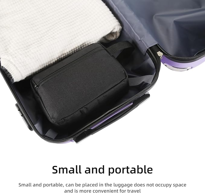 Icramsy Travel Toiletry bag Toiletry bag for women men Hanging Cosmetic bag Travel accessories for Women Men (Black) - Image 6
