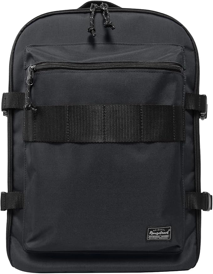 Lightweight Travel Backpack Hiking Daypack Laptop Bookbag, 17L Carry-on Personal Item Weekender Overnight Bag Unisex, All Black by Rangeland