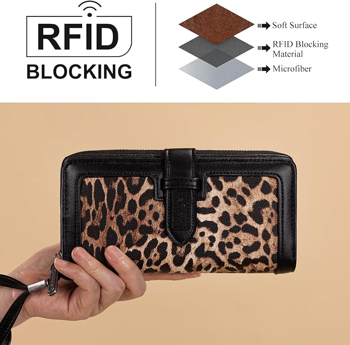X Wrangler Women's Wallets Bifold Wristlet Wallets for Women Large Capacity Credit Card Wallet with ID Window - Image 6