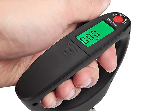 110lb 50kg Portable Digital Hanging Luggage Weight Scale Postal Scales, 2 AAA Batteries (Not Included) (Black) - Image 5